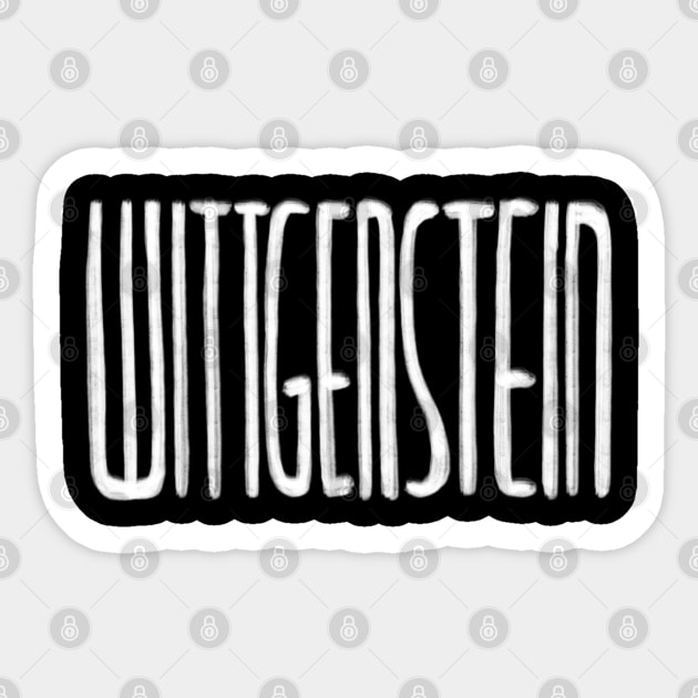 Philosophy Wittgenstein, Philosopher Ludwig Wittgenstein Sticker by badlydrawnbabe